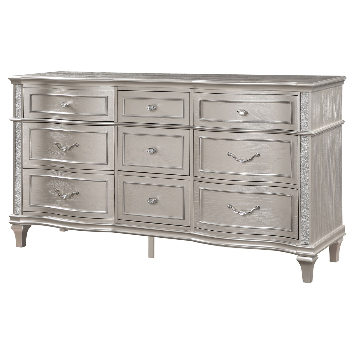 Dresser - Evangeline 9-drawer Dresser Silver Oak