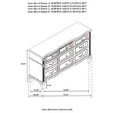 Dresser - Evangeline 9-drawer Dresser Silver Oak