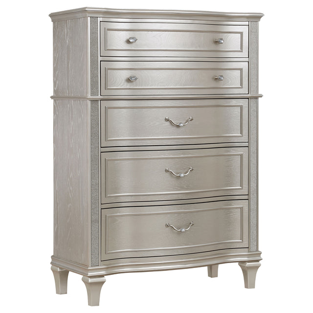 Chest - Evangeline 6-drawer Chest Silver Oak