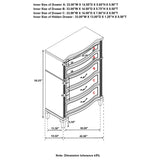 Chest - Evangeline 6-drawer Chest Silver Oak