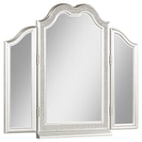 Vanity Mirror - Evangeline Vanity Mirror with Faux Diamond Trim Silver
