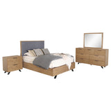 Eastern King Bed 4 Pc Set - Taylor 4-piece Eastern King Bedroom Set Light Honey Brown