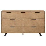 Dresser - Taylor 7-drawer Rectangular Dresser Light Honey Brown