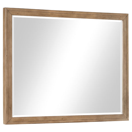 Dresser Mirror - Taylor Rectangular Dresser Mirror Light Honey Brown