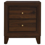 Welsley 2-drawer Nightstand Bedside Table Walnut - Home Elegance USA