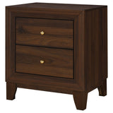 Welsley 2-drawer Nightstand Bedside Table Walnut - Home Elegance USA