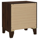 Welsley 2-drawer Nightstand Bedside Table Walnut - Home Elegance USA
