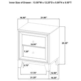 Welsley 2-drawer Nightstand Bedside Table Walnut - Home Elegance USA