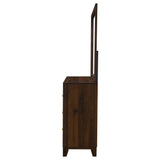 Welsley 6-drawer Dresser and Mirror Walnut - Home Elegance USA