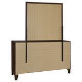 Welsley 6-drawer Dresser and Mirror Walnut - Home Elegance USA