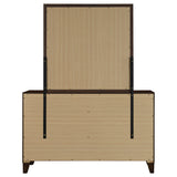Welsley 6-drawer Dresser and Mirror Walnut - Home Elegance USA