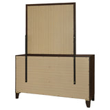 Welsley 6-drawer Dresser and Mirror Walnut - Home Elegance USA