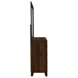 Welsley 6-drawer Dresser and Mirror Walnut - Home Elegance USA