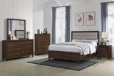Welsley 6-drawer Dresser and Mirror Walnut - Home Elegance USA