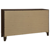 Welsley 6-drawer Dresser Cabinet Walnut - Home Elegance USA