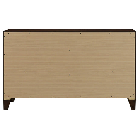 Welsley 6-drawer Dresser Cabinet Walnut - Home Elegance USA