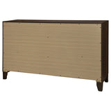 Welsley 6-drawer Dresser Cabinet Walnut - Home Elegance USA