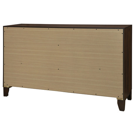 Welsley 6-drawer Dresser Cabinet Walnut - Home Elegance USA