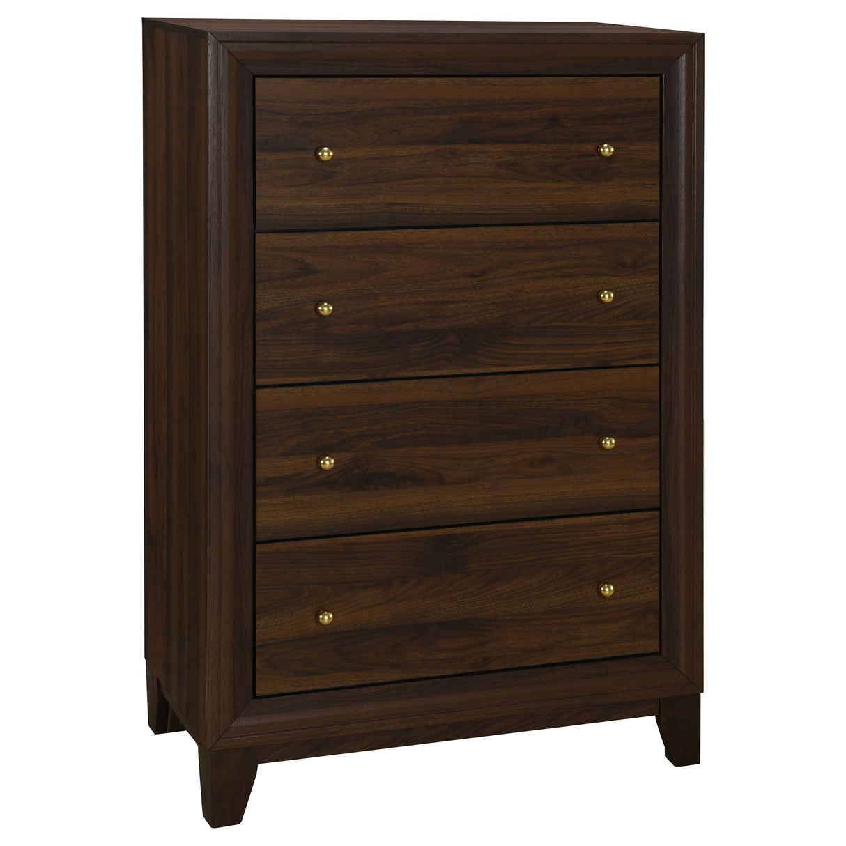 Welsley 4-drawer Chest of Drawers Walnut - Home Elegance USA