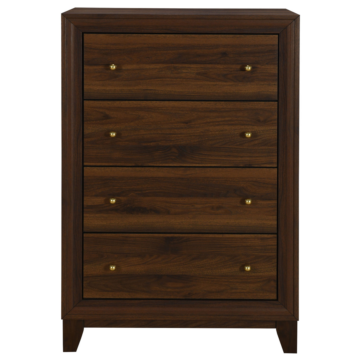 Welsley 4-drawer Chest of Drawers Walnut - Home Elegance USA