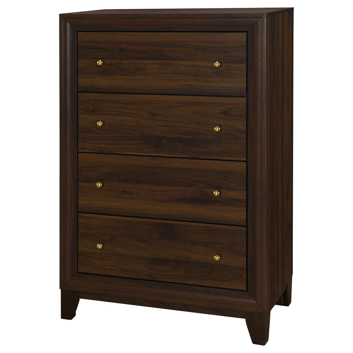 Welsley 4-drawer Chest of Drawers Walnut - Home Elegance USA