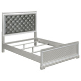 Eastern King Bed - Eleanor Wood Eastern King Panel Bed Metallic Mercury