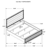 California King Bed - Eleanor Wood California King Panel Bed Metallic Mercury | Coaster | Home Elegance USA