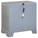 Nightstand - Eleanor Rectangular 2-drawer Nightstand Metallic