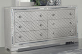 Dresser - Eleanor Rectangular 6-drawer Dresser Metallic