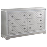 Dresser - Eleanor Rectangular 6-drawer Dresser Metallic