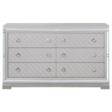 Dresser - Eleanor Rectangular 6-drawer Dresser Metallic