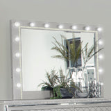 Dresser Mirror - Eleanor Metallic Rectangular Dresser Mirror with Light