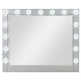 Dresser Mirror - Eleanor Metallic Rectangular Dresser Mirror with Light