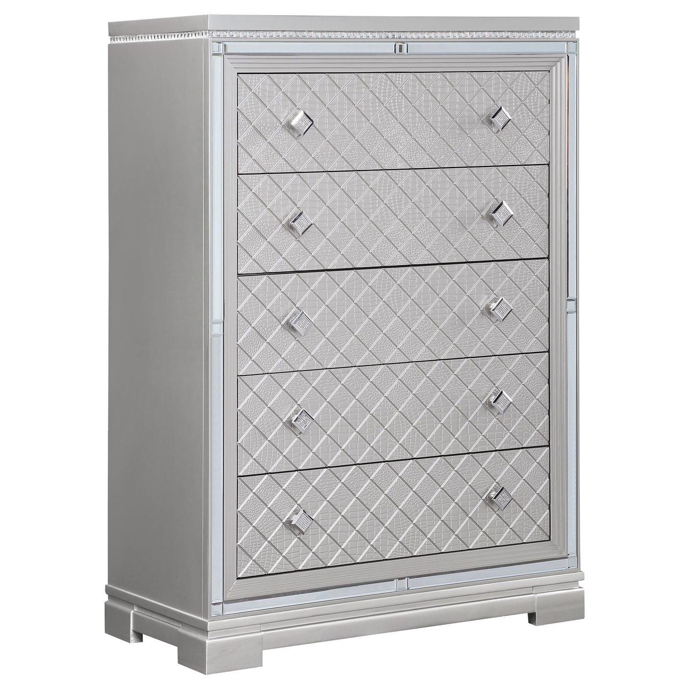 Chest - Eleanor Rectangular 5-drawer Chest Metallic