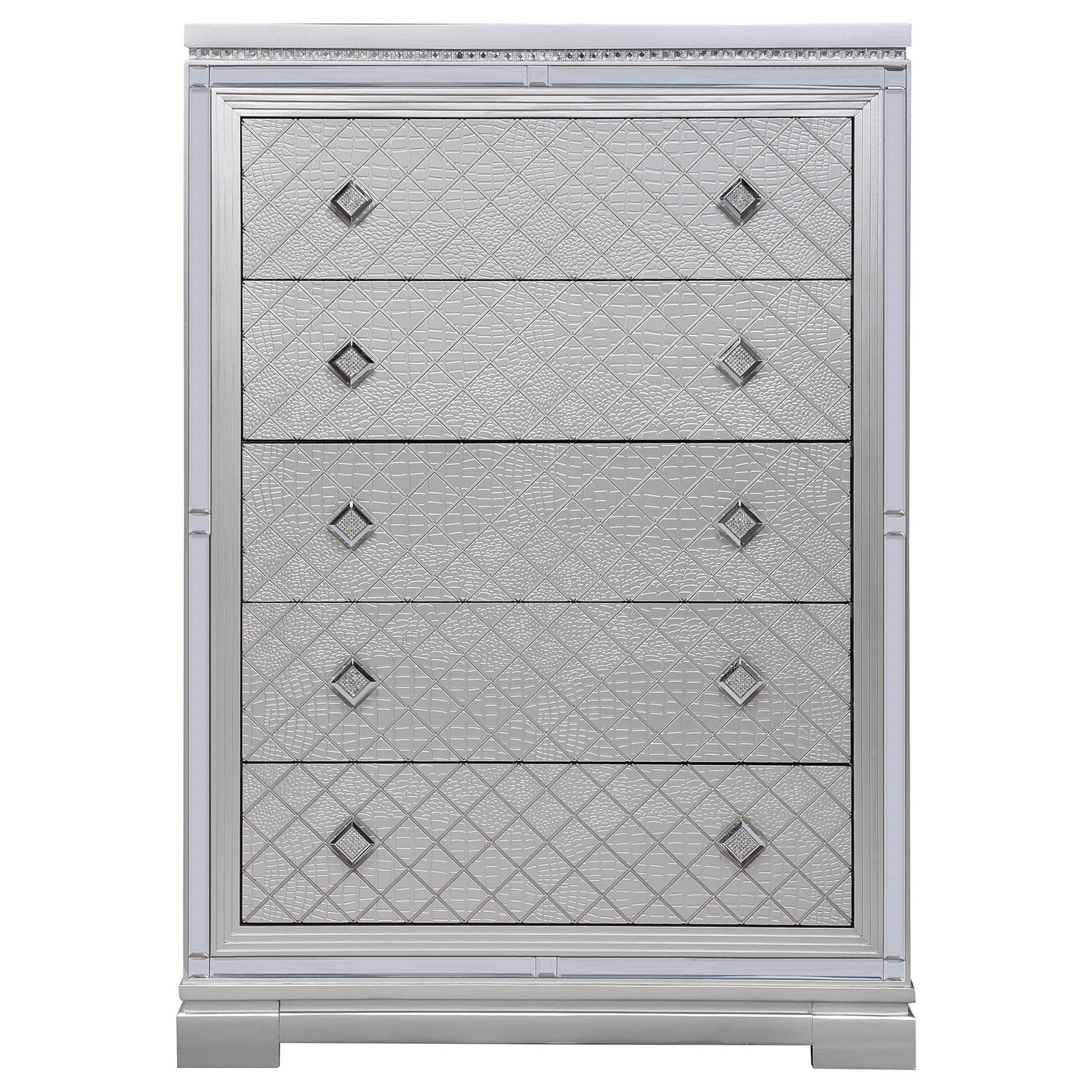 Chest - Eleanor Rectangular 5-drawer Chest Metallic