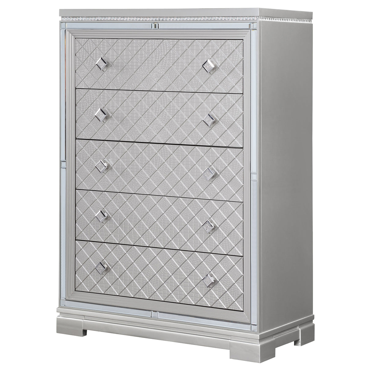 Chest - Eleanor Rectangular 5-drawer Chest Metallic