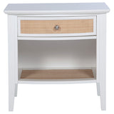 Bexhill 1-drawer Nightstand Bedside Table White - Home Elegance USA