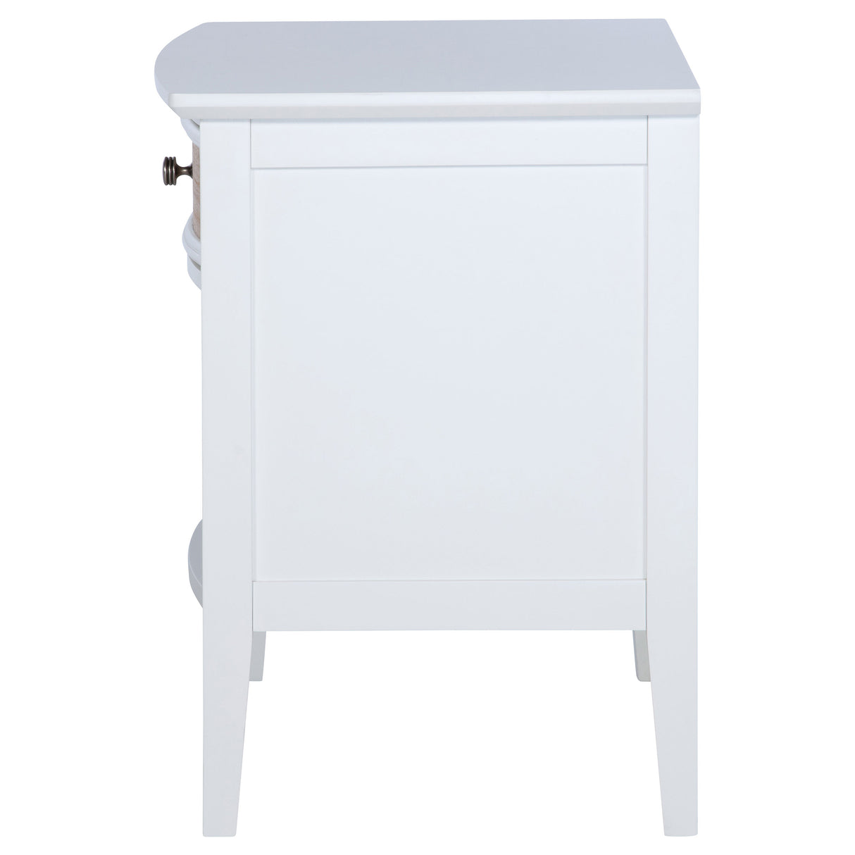 Bexhill 1-drawer Nightstand Bedside Table White - Home Elegance USA