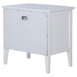 Bexhill 1-drawer Nightstand Bedside Table White - Home Elegance USA