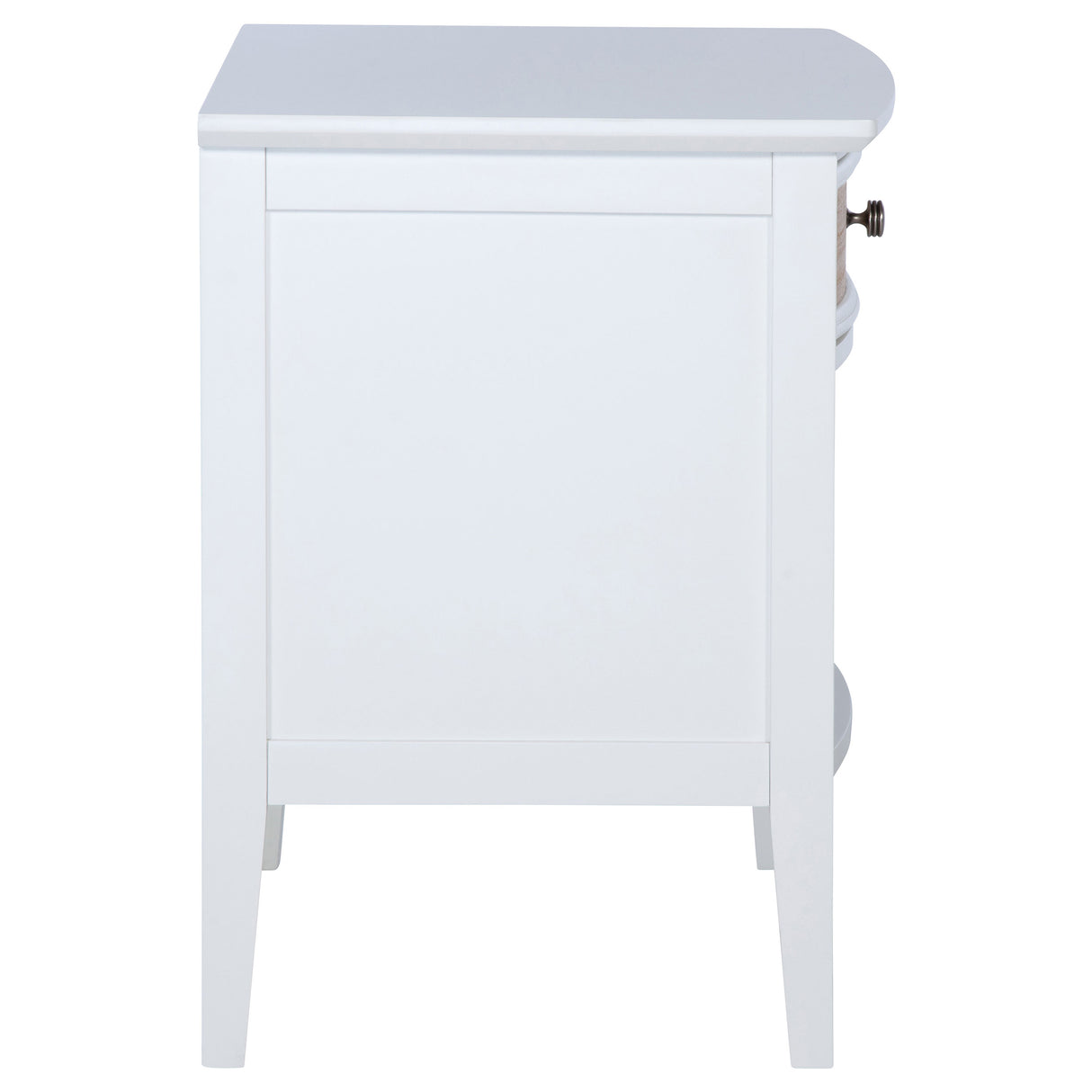 Bexhill 1-drawer Nightstand Bedside Table White - Home Elegance USA