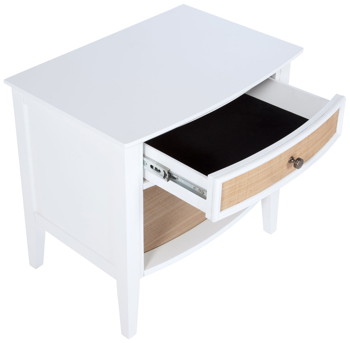 Bexhill 1-drawer Nightstand Bedside Table White - Home Elegance USA