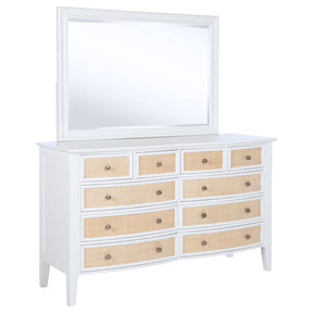 Bexhill 10-drawer Dresser and Mirror White - Home Elegance USA