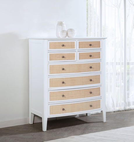 Bexhill 8-drawer Chest of Drawers White - Home Elegance USA