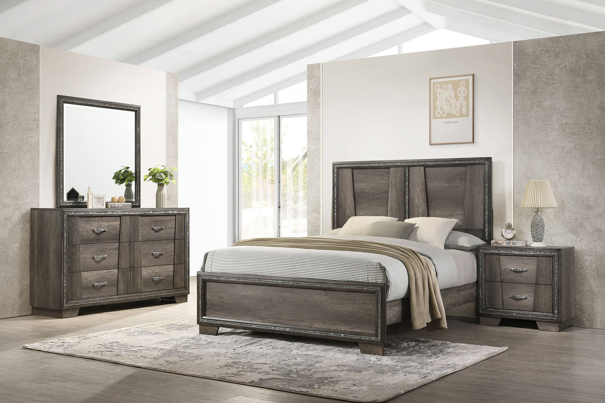 Eastern King Bed 4 Pc Set - Janine 4-piece Eastern King Bedroom Set Grey