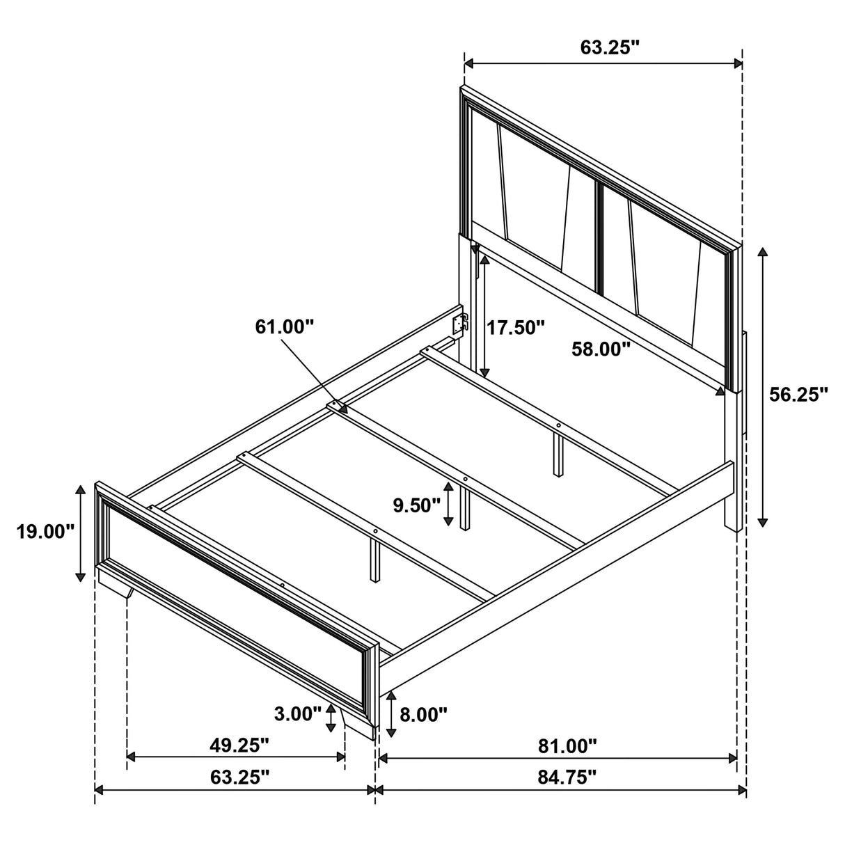 Queen Bed 4 Pc Set - Janine 4-piece Queen Bedroom Set Grey