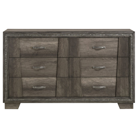 Dresser - Janine 6-drawer Dresser Grey