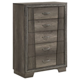 Chest - Janine 5-drawer Chest Grey