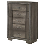 Chest - Janine 5-drawer Chest Grey