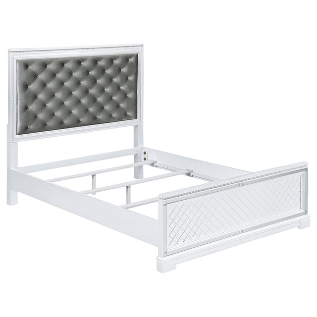 Eastern King Bed  - Eleanor Wood Eastern King Panel Bed White