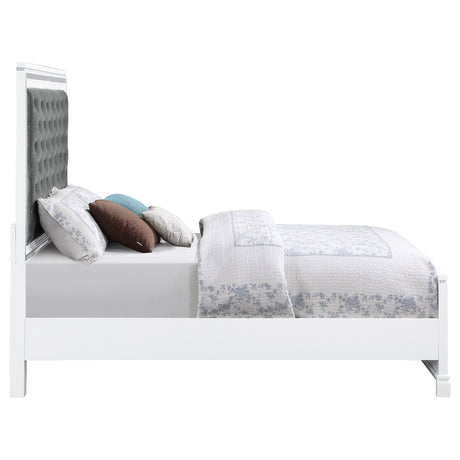 Eastern King Bed  - Eleanor Wood Eastern King Panel Bed White